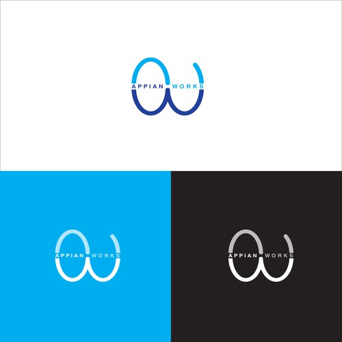  Create a clean, geometric logo for Appian Works 