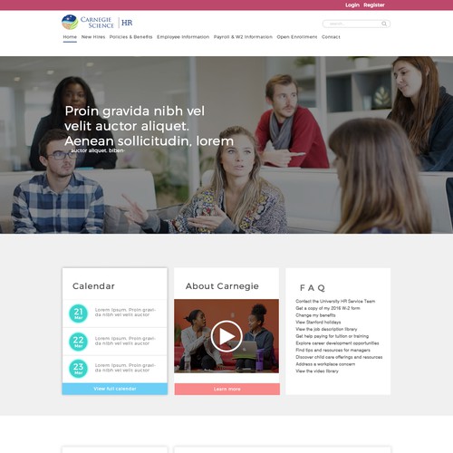 clean Human resource web design