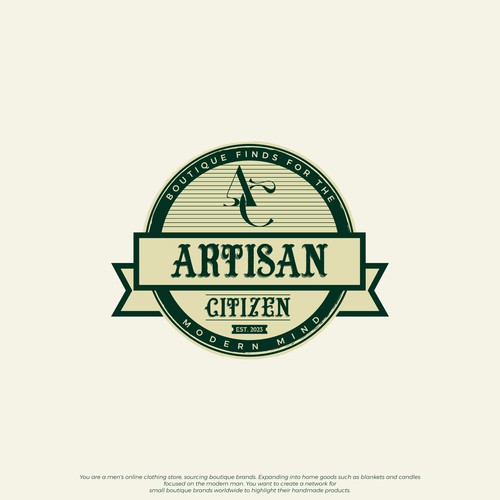 Bold emblem logo men's boutique brand