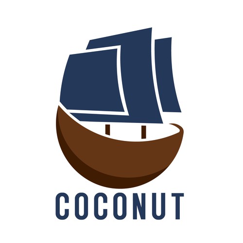 Logo concept for a maritime restaurant nammed Coconut