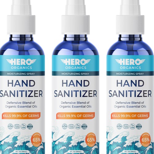 Label design for hand sanitizer