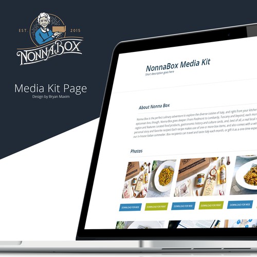 MediaKit Page for NonnaBox
