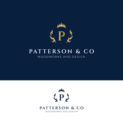 Luxurious & creative logo for a custom woodworking company