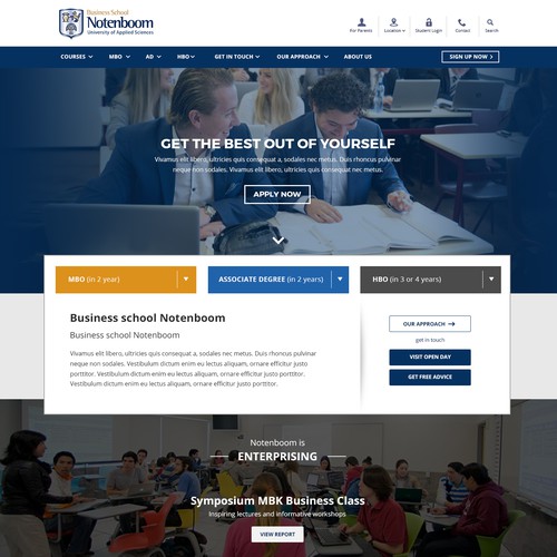 Responsive Website for Business School 