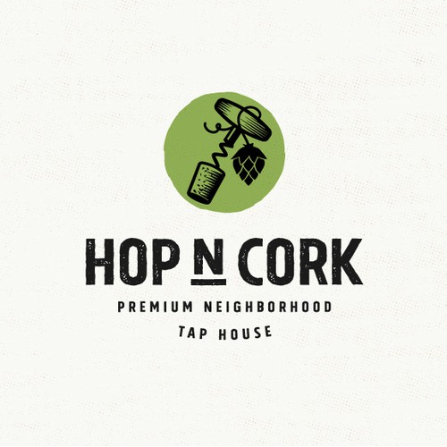 Bold logo for a tap house