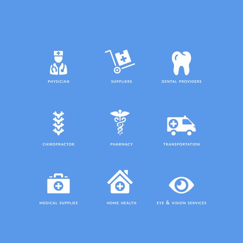 Healthcare icons.
