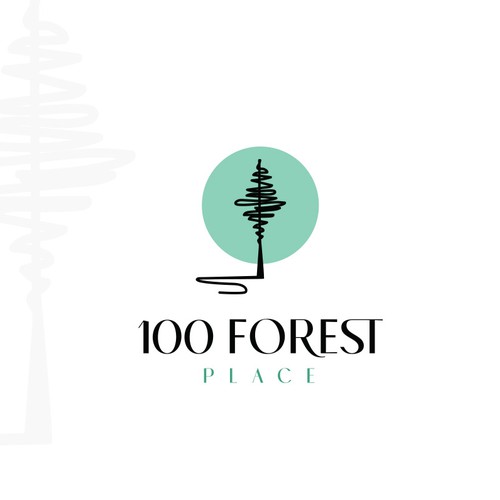 Unique Tree Icon Logo Design