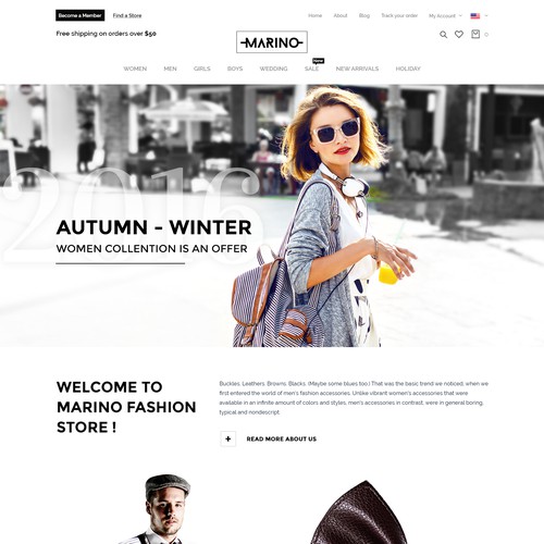 Modern fashion brand Website