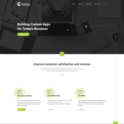 Home Page design - SaQus