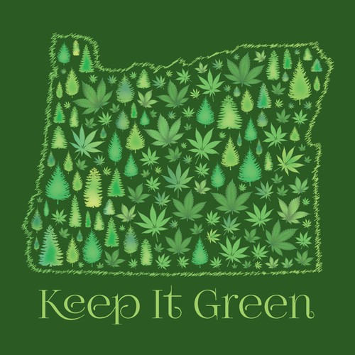 Creative Cannabis Leaf Design for State of Oregon