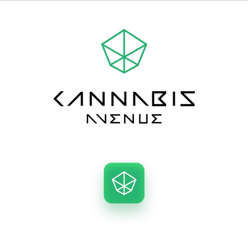 Geometric logo for Cannabis Avenue