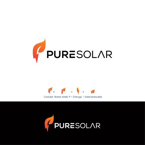 A modern logomark created for a renewable energy company