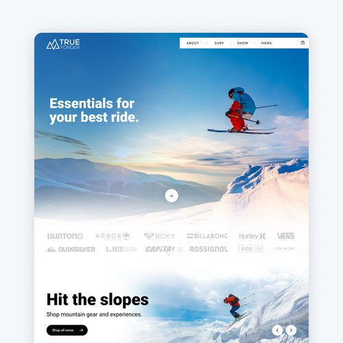 Marketing Website for Snow / Surf Company