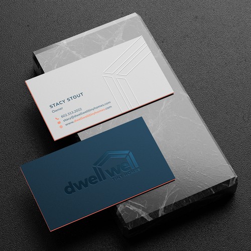 Dwellwell Suede business card