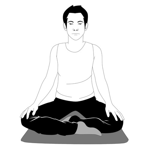 Illustration for meditation book manual