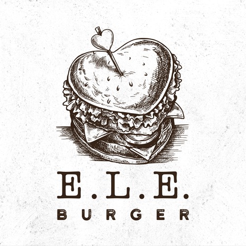burger vintage logo design