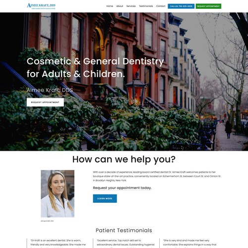 Modern and friendly website for dental practice