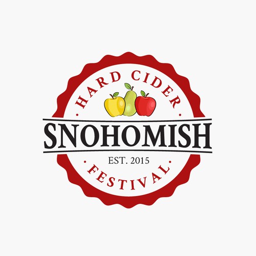 Organic logo is for an annual fund raising event for a non-profit service organization-Snohomish Hard Cider Festival