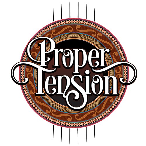 Create a winning logo for a new band, Proper Tension.