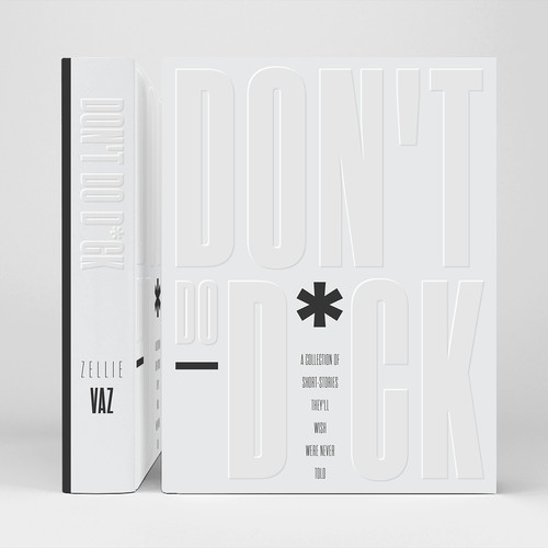 Monochromatic Boldness: 'DON'T PANIC' Book Cover Design