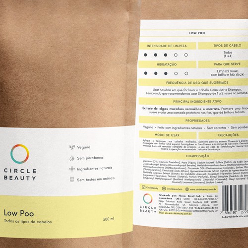 Modern packaging design for a new brand of sustainable cosmetics