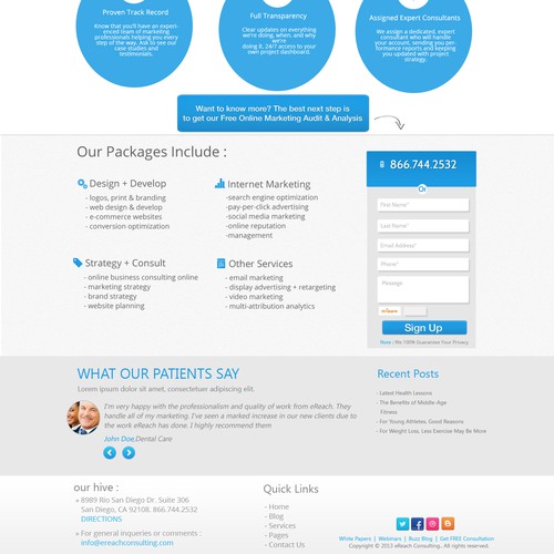 Design Landing Page for Marketing Company