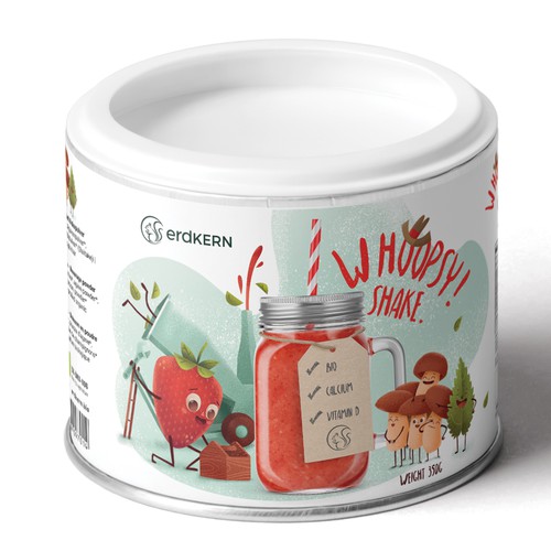 Cool label for organic shake