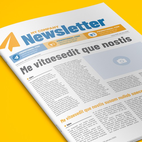 Bold, user-friendly newsletter template