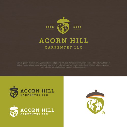 Finalist in Contest Logo of Acorn Hill Carpentry LLC