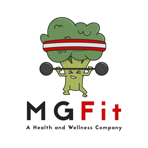 Character logo for a fitness company