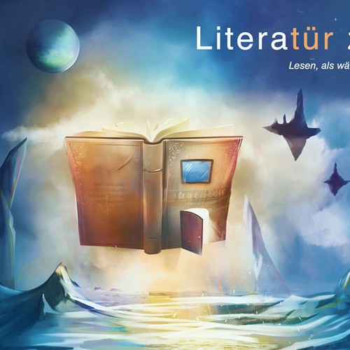Surrealist illustration for literature website