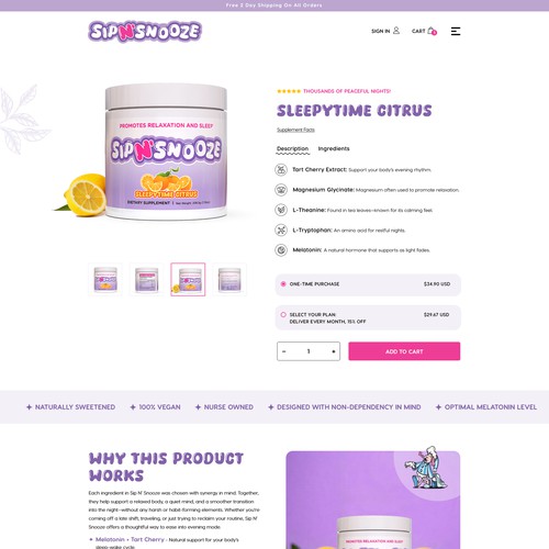 Sip N’ Snooze – Shopify Design & Development