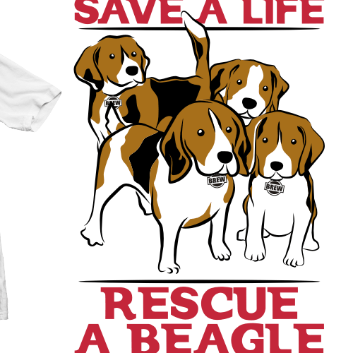 We rescue stray beagles and need an awesome tshirt design