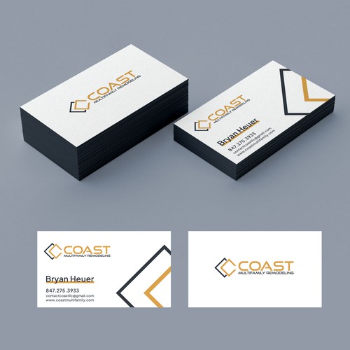 Business card for a construction company