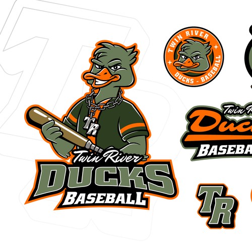 Modern Baseball Duck Mascot & Sports Identity