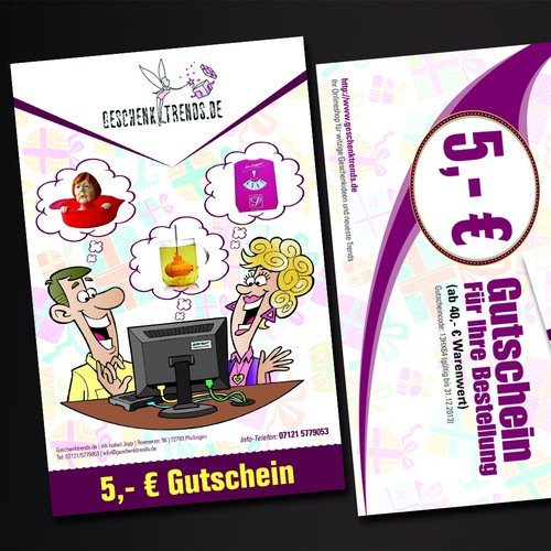 postcard or flyer für Geschenktrends