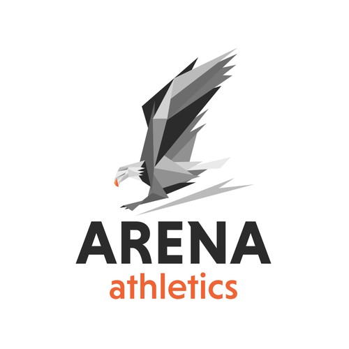 Athletics Apparel logo using an abstract bald eagle