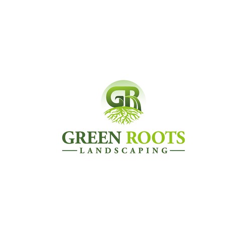 GR Landscaping logo for Commercial and Residential Landscape Contractor