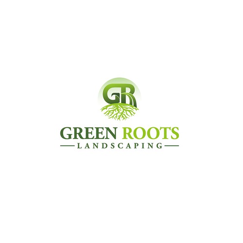 GR Landscaping logo for Commercial and Residential Landscape Contractor