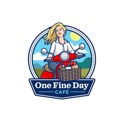 Badge logo for a Cafe