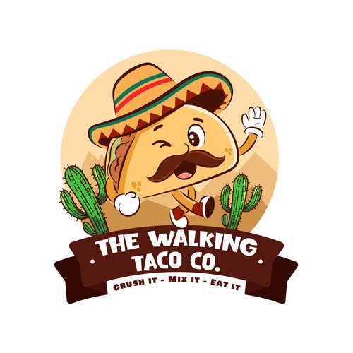 Taco Logo Concept for The Walking Taco Co.