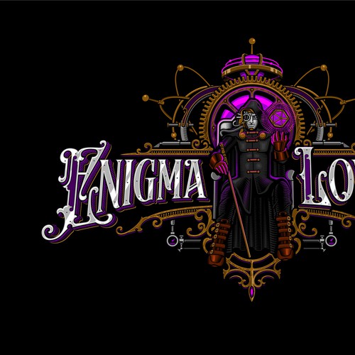 Steampunk logo theme for ENIGMA LOVER youtube chanel.