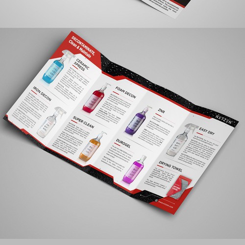 Design a new product brochure for our car care brand