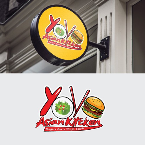 Asian Food Restaurant Logo 