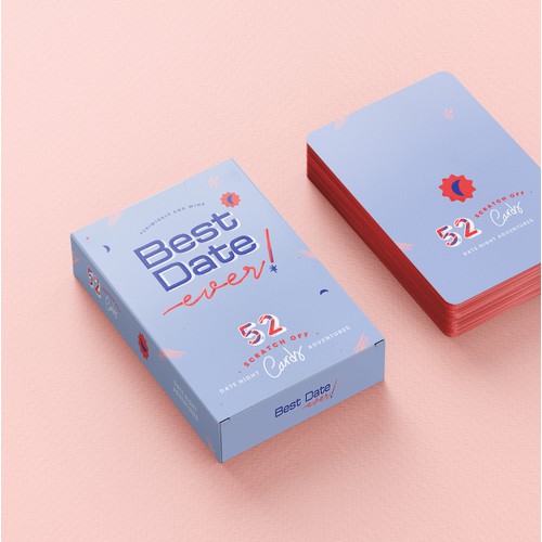 Box design for a Scratch Off Card Game for Couples