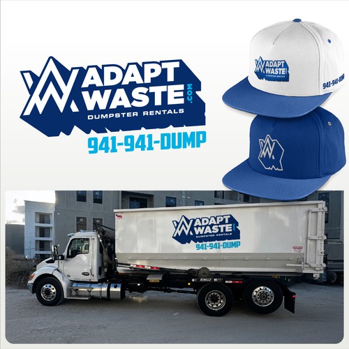 Logo concept for a company that rents waste dumpster
