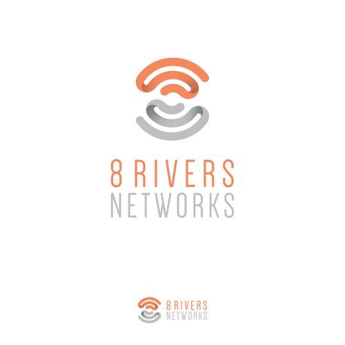 Design for 8 Rivers Networks logo contest