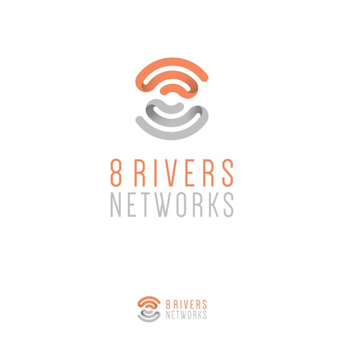 Design for 8 Rivers Networks logo contest