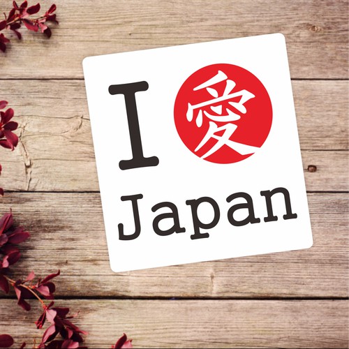 i love japan sticker