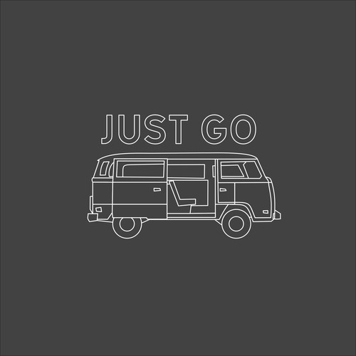 Line Art Camper Van